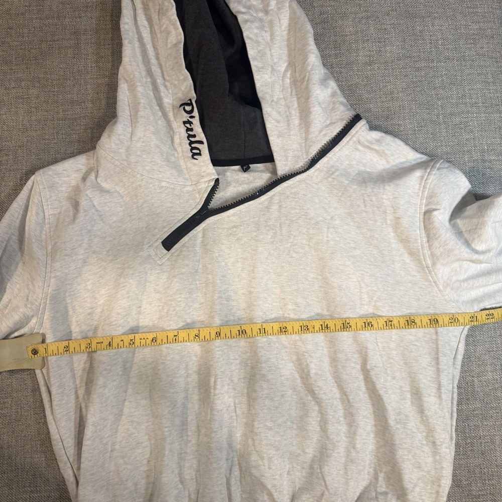 P'tula Women's XL Gray/Black Quarter Zip Hoodie - Est. in Columbus, Ohio '16 - Picture 9 of 11